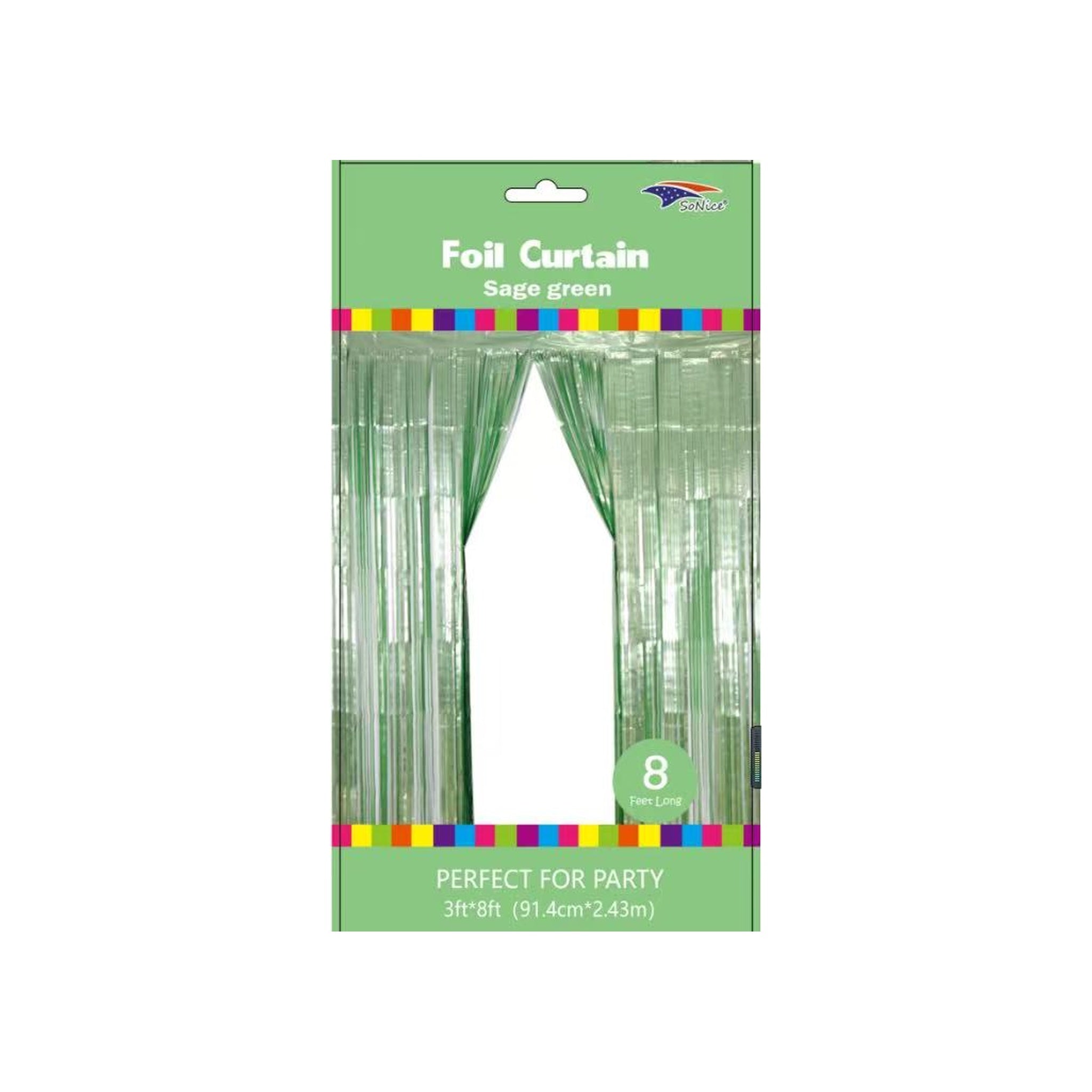 3" x 8" Metallic Curtain Sage
